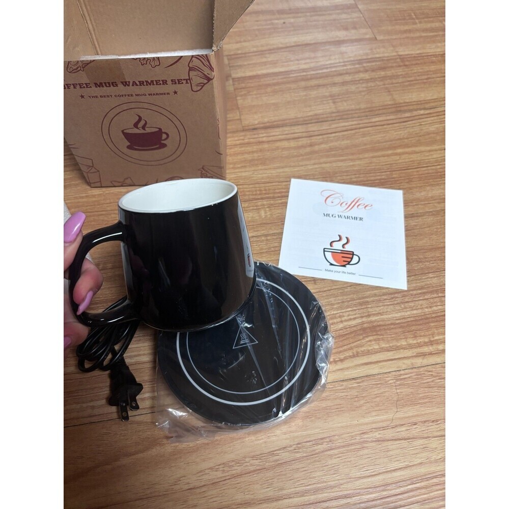 Coffee Mug Warmer Set, Smart Heated Mug for Desk, Black, New in Box